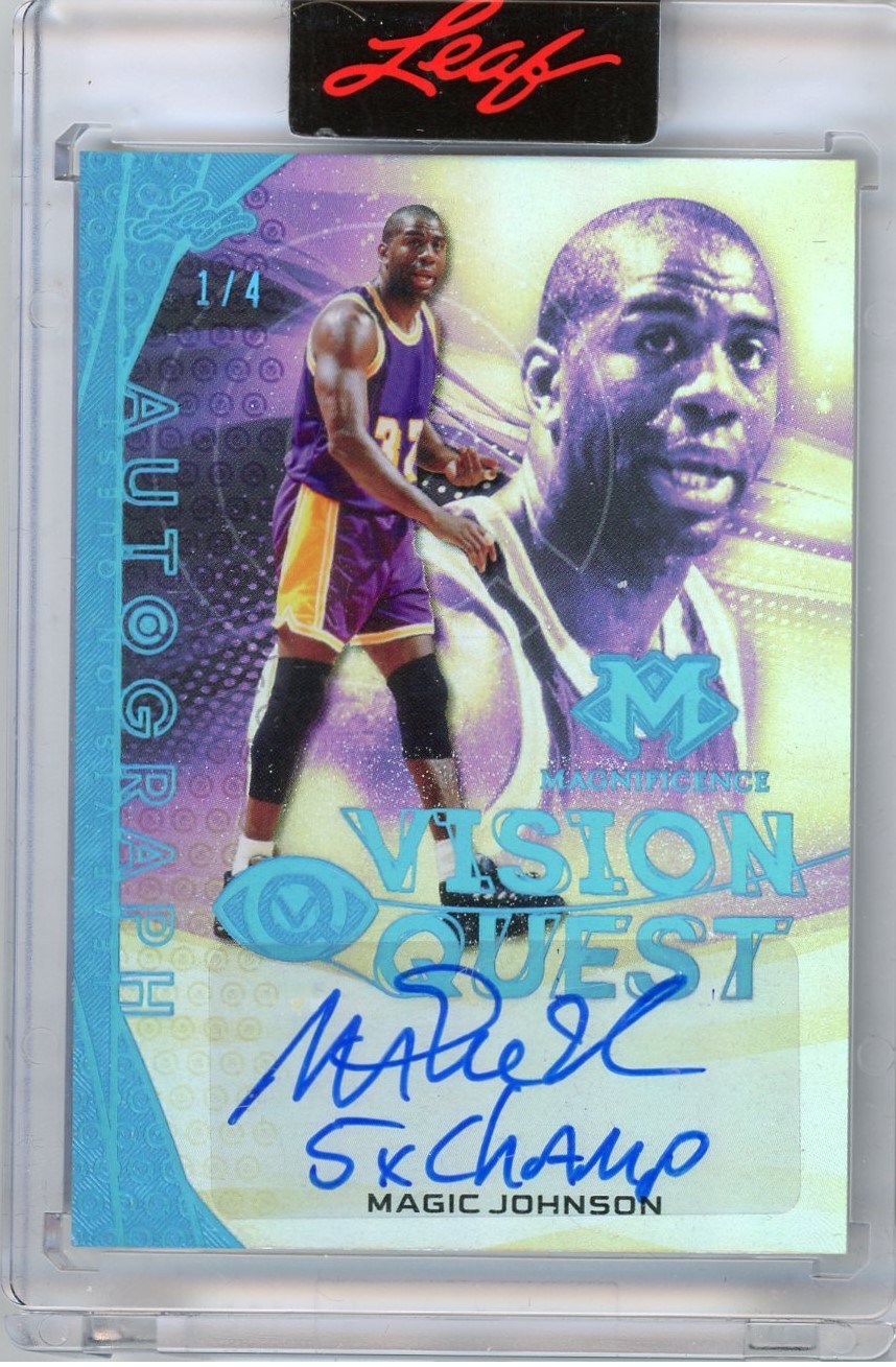 2026 Leaf Magnificence MAGIC JOHNSON Vision Quest AUTO Autograph Inscription 1/4