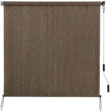 Outdoor Sunshade Roller Shades 8' W x 6' H Cordless Roll Up Shade Blinds Privacy