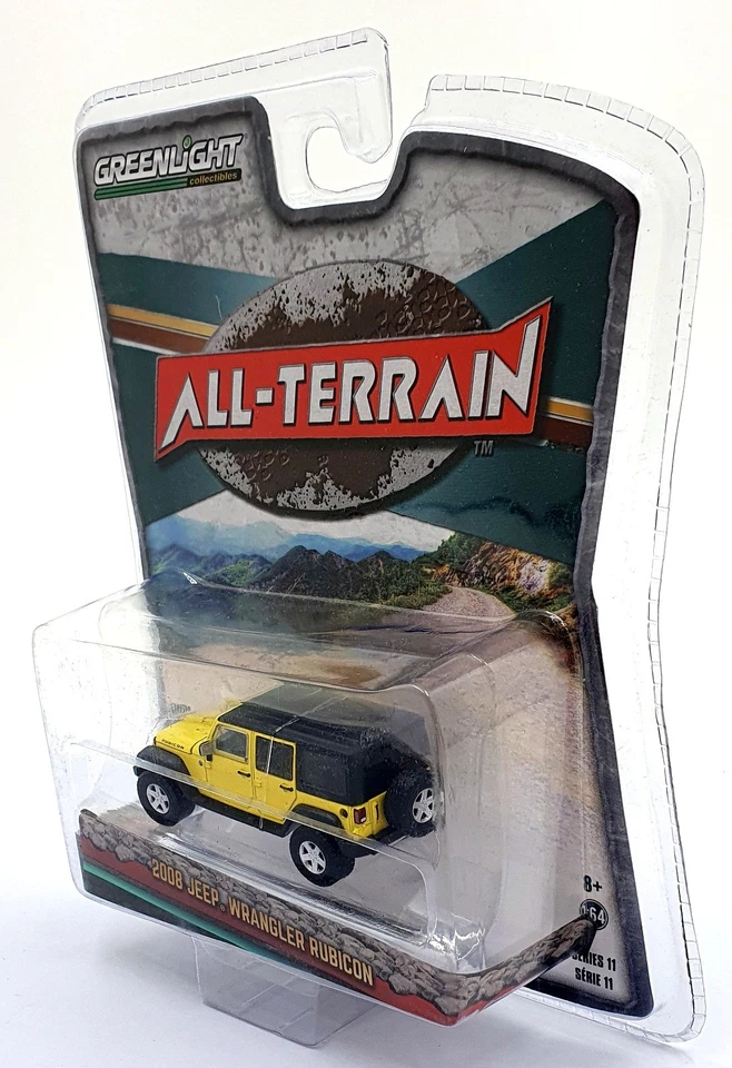 Greenlight 1/64 Scale 35190-E - 2008 Jeep Wrangler Rubicon - Yellow - Image 2 of 4