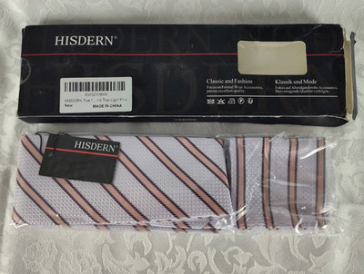 Hisdern Men's Striped Neck Tie ST41