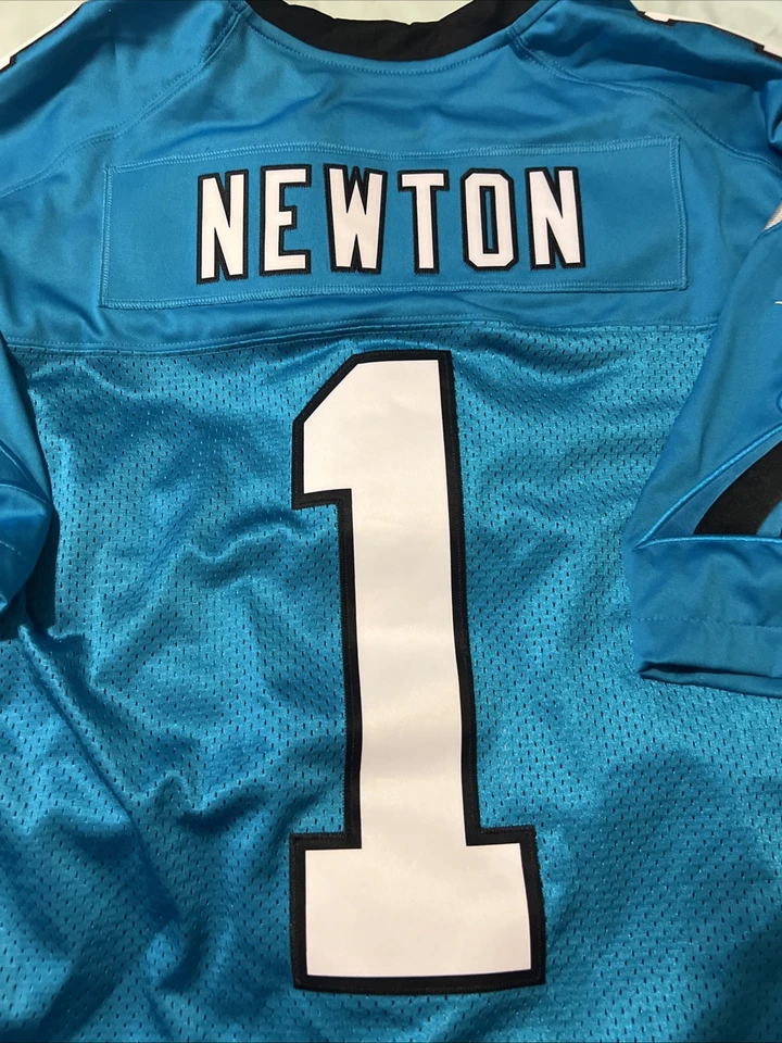 New Cam Newton Size XL Mens Teal Blue Carolina Panthers Limited Nike Jersey NWT - Image 2 of 4