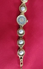 Vintage Freshwater Pearl Rotary Watch Chaika Gold Plated  Great Gift UK seller