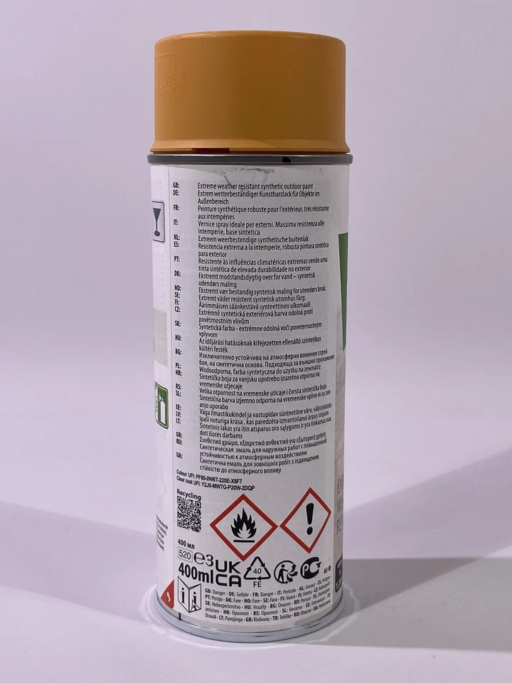 Dupli Color All Season RAL 1034 Pastelgelb Matt Gelb 884795 Wetterfest 400ml - Bild 3 von 4