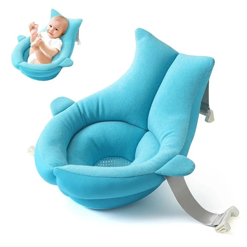 Baby Shower Blooming Flower Newborn Bathtub Foldable shark shape Cushion skin