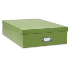 Pioneer Photo Album Scrapbooking Storage Box with Solid Color Exterior, 13.25"W