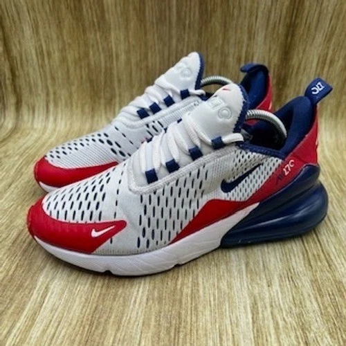 Nike Air Max 270 'USA' Juvenil Talla 6Y Para mujeres 7.5 Blanco Rojo Azul Zapatos Tenis Foto 3 de 4