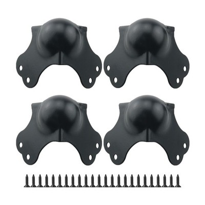 4 PCS Black Flight Case Hardware Corners Metal Ball Angle Protector Speaker