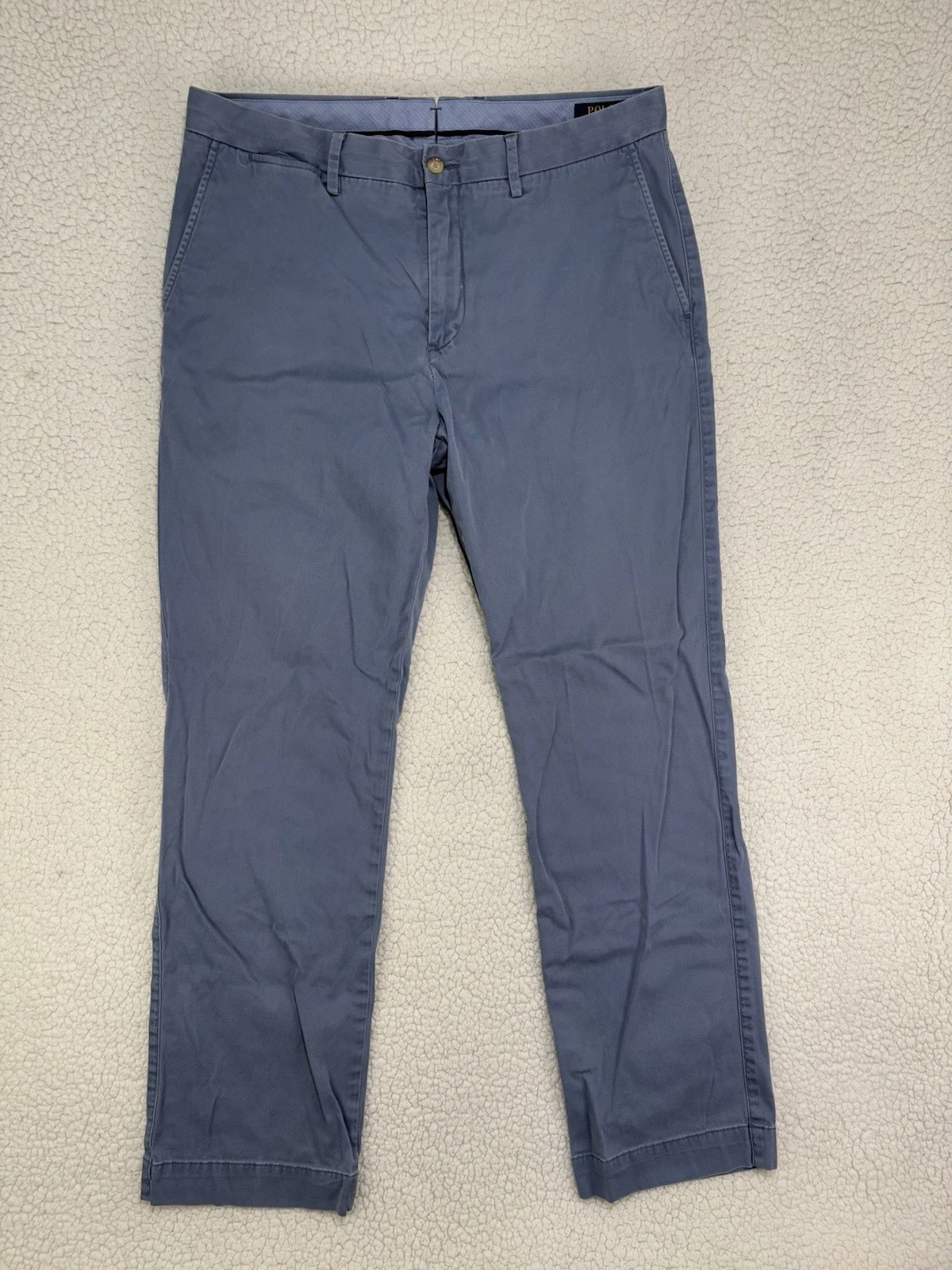 Polo Ralph Lauren Men Chino Pant 34x32 Pockets Stretch Classic Fit Blue Straight