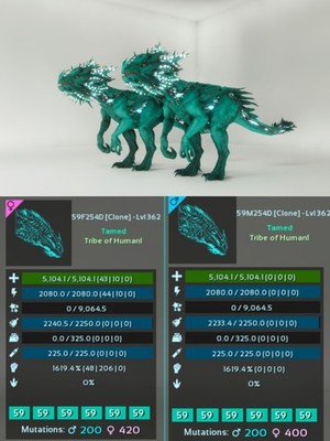 Velonasaur Color Pair ARK  Survival Ascended ASA PVE PC/XBOX/PS