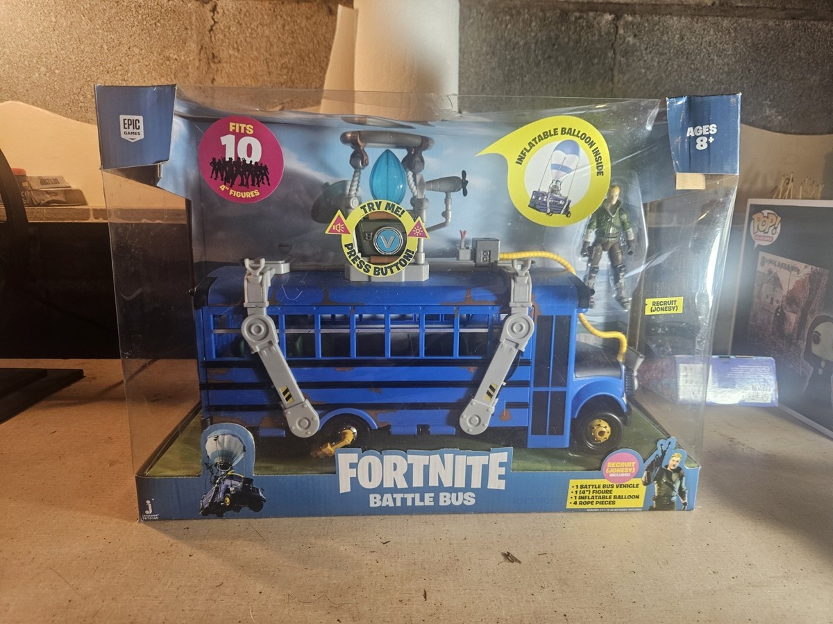 Fortnite Deluxe Battle Bus Vehicle - Multicolored for sale online