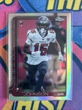 Tez Johnson 2025 Topps Chrome Football #342 Refractor Tampa Bay Buccaneers (RC)