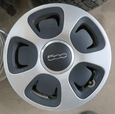 Fiat 15x5.5 E ELECTRIC 500 SILVER REAR Wheel OEM Rim Factory Stock 2013-2019 -4