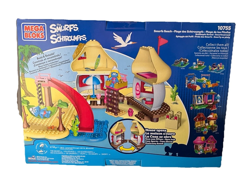Mega Bloks The Smurfs (10755) Smurf's Beach 99 Pcs New In Box - Image 2 of 4
