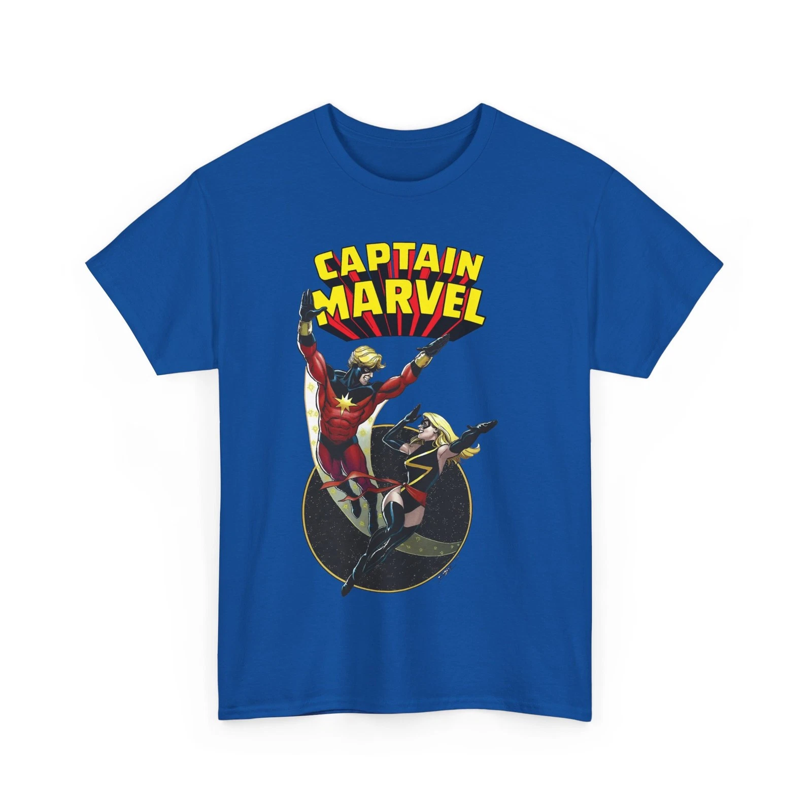 Captain Marvel T-Shirt - George Perez Art - Mar-Vell, Carol Danvers