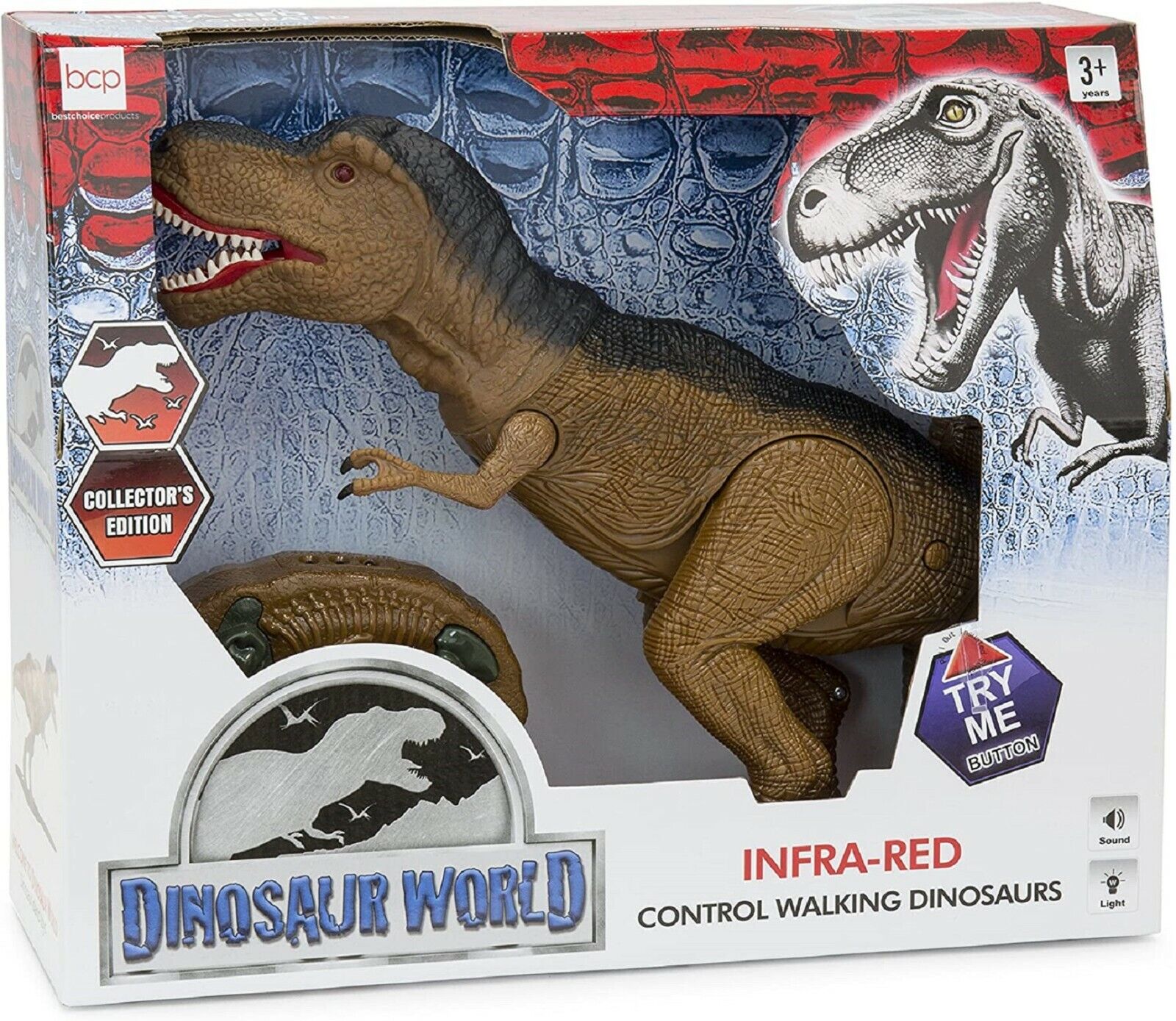 Juguete de dinosaurio T-Rex con control remoto con luces y sonido rugiente  realista para niños, juguetes electrónicos de dinosaurios que caminan, idea