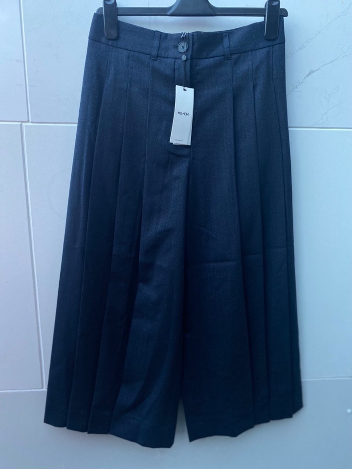 ME+EM PLEATED MELANGE TWILL CULOTTES SIZE UK 8 eBay