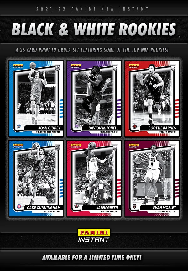 2021-22 PANINI NBA BLACK & WHITE ROOKIES #1 - 36 SINGLES - 1/239 LOW PRINT RUN - Image 3 of 3