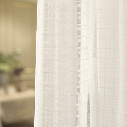 1pc White Mesh Curtain for Living Room Kitchen Window Drape Treatment Valance - Picture 25 of 25
