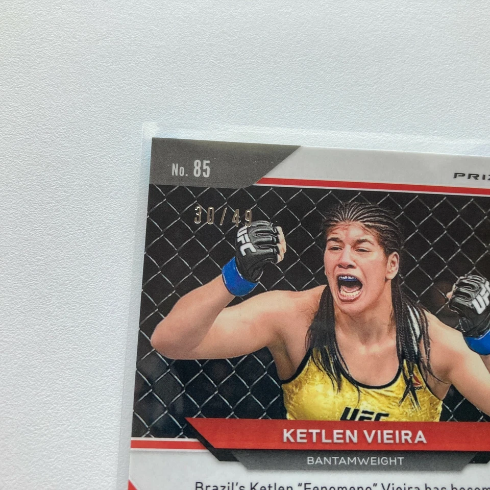 Ketlen Vieira 2021 Panini Prizm UFC Teal Refractor Card 30/49 #85 - Image 4 of 4