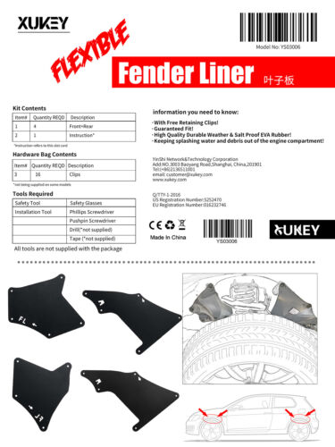 Splash Guard Fender Liner Shield For Lexus GX470 GX460 Toyota 4Runner FJ Cruise - Foto 7 di 8