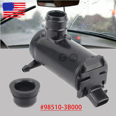 Windshield Washer Pump Motor For Hyundai Accent Elantra Sonata & Kia Models – 98510-3B000, 12V