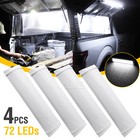 4x 12V 72 LED Car Interior Strip Lights Bar Light Car Cab Van Caravan Boat Home