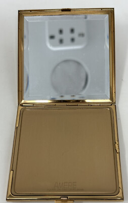 Vintage Amere 1940s Gold Mirror Makeup Vanity Clock Watch  display picture 3