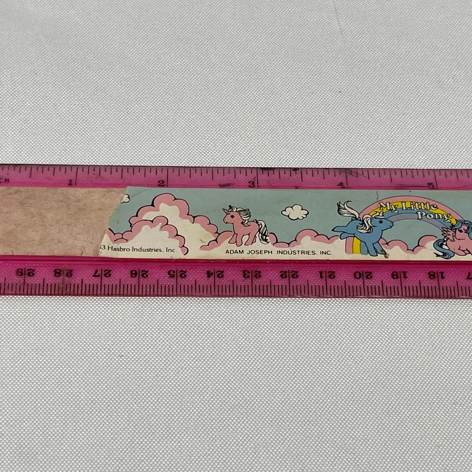 Régua de plástico vintage G1 My Little Pony merchandise - Imagem 2 de 4