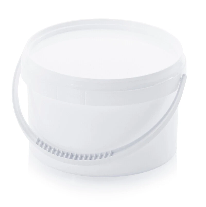 Seaux 3,0l Rond avec Couvercle Et Fermeture de Originalité 3 Litre Vide Blanc - Photo 1/1