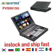 AVMATRIX PVS0615U 15.6" 6-Channel Multi-Format Live Stream Switcher USB Capture