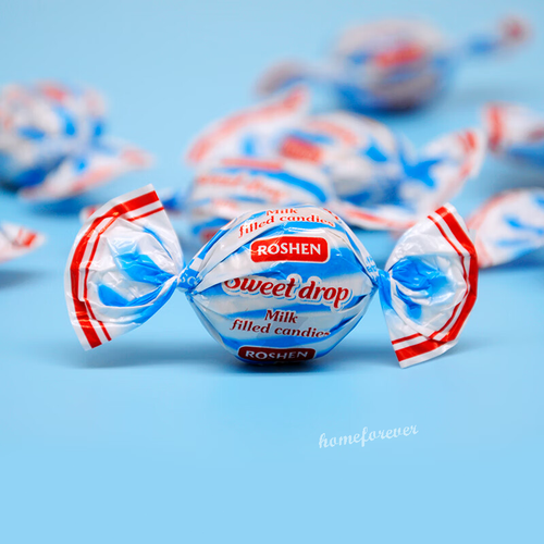500g Roshen Sweet Drop Milk Filled Candies 如胜滴滴香夹心奶糖 - Picture 3 of 6