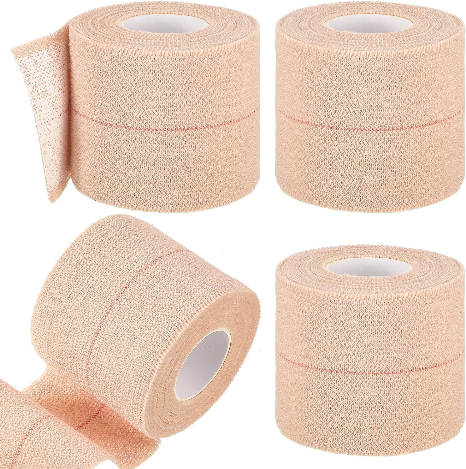 4 Rolls Elastic Tape Adhesive Elastic Tape Self Adhesive Bandage Wrap Flexible S
