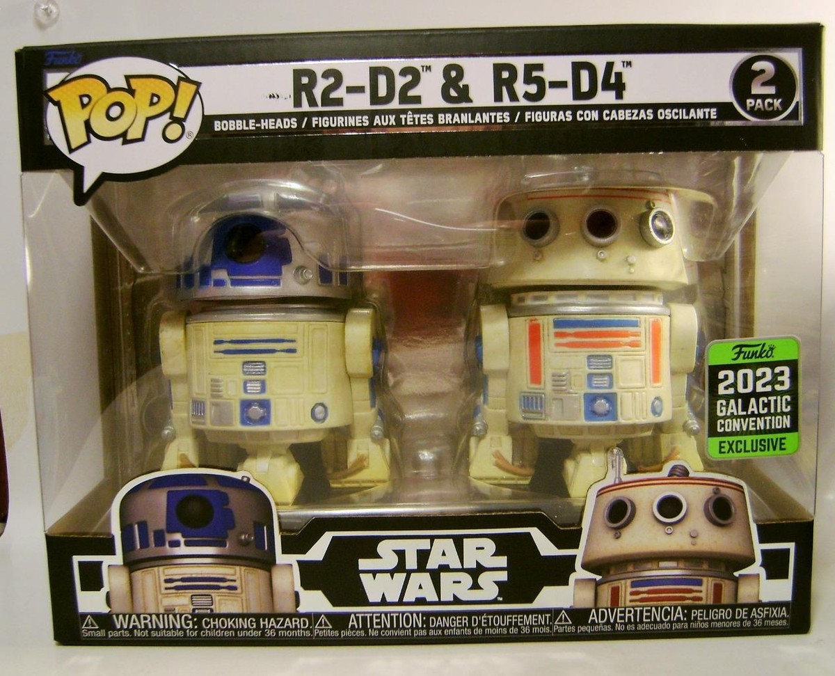 R2--D2 & R5-D4 GALACTIC EXCLUSIVE 2 PACK STAR WARS FUNKO POP R2--D2 & R5-D4 GALACTIC EXCLUSIVE 2 PACK STAR WARS FUNKO POP