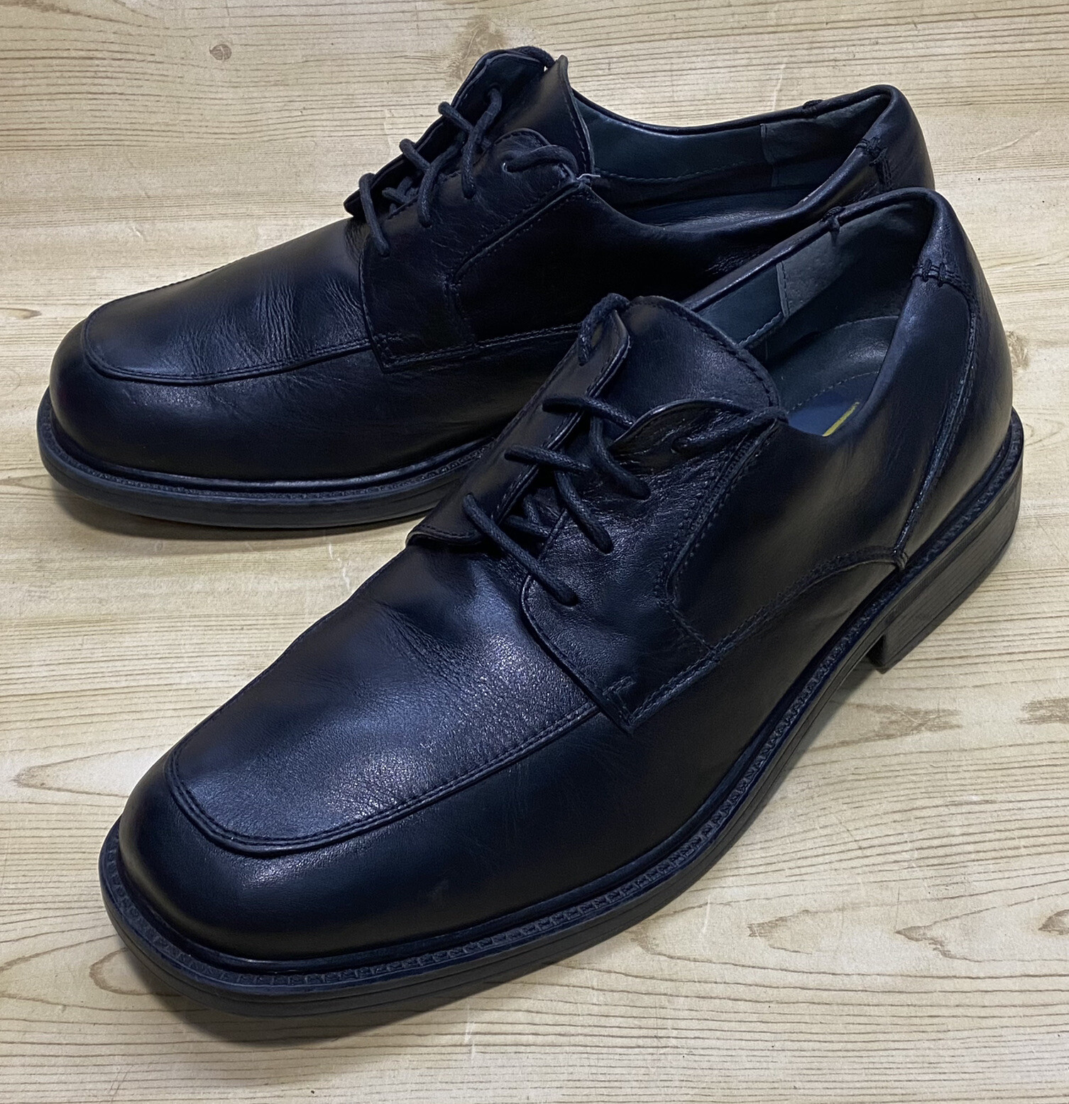 SAOLA Scarpe comode Dockers Pro Style Oxford nere in pelle da uomo 12M stringate punta tonda