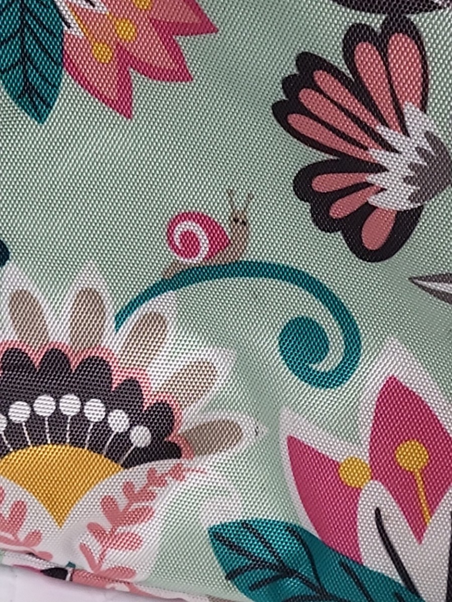 Vera Bradley Lighten Up Grand Laptop Backpack‎ Mint Green Pink Flowers Snail Vera Bradley Lighten Up Grand Laptop Backpack Mint Green  main image 3