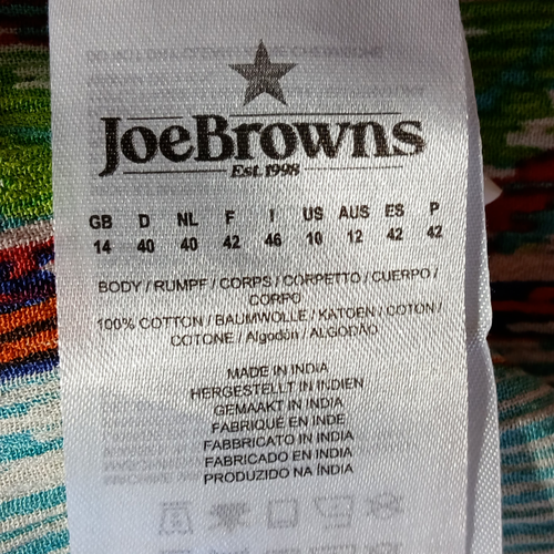 Abito maxi svasato Joe Browns taglia 14 multicolore bohemien maniche flauto estivo - Foto 9 di 14
