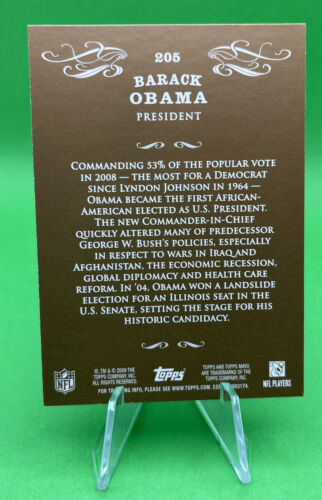 2009 TOPPS MAYO CUT PLUG PRESIDENT BARACK OBAMA #205 SP Gold - Picture 2 of 2