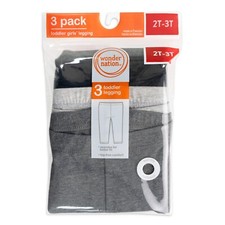 Wonder Nation Toddler Girls Leggings 2T-3T 3 Pack