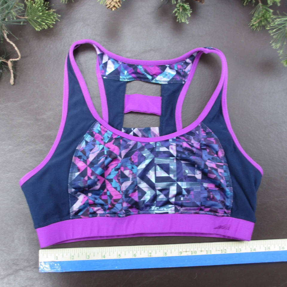 Sujetador Deportivo Avia Talla L Azul Inalámbrico Acolchado Ajustable Pullover Foto 2 de 4