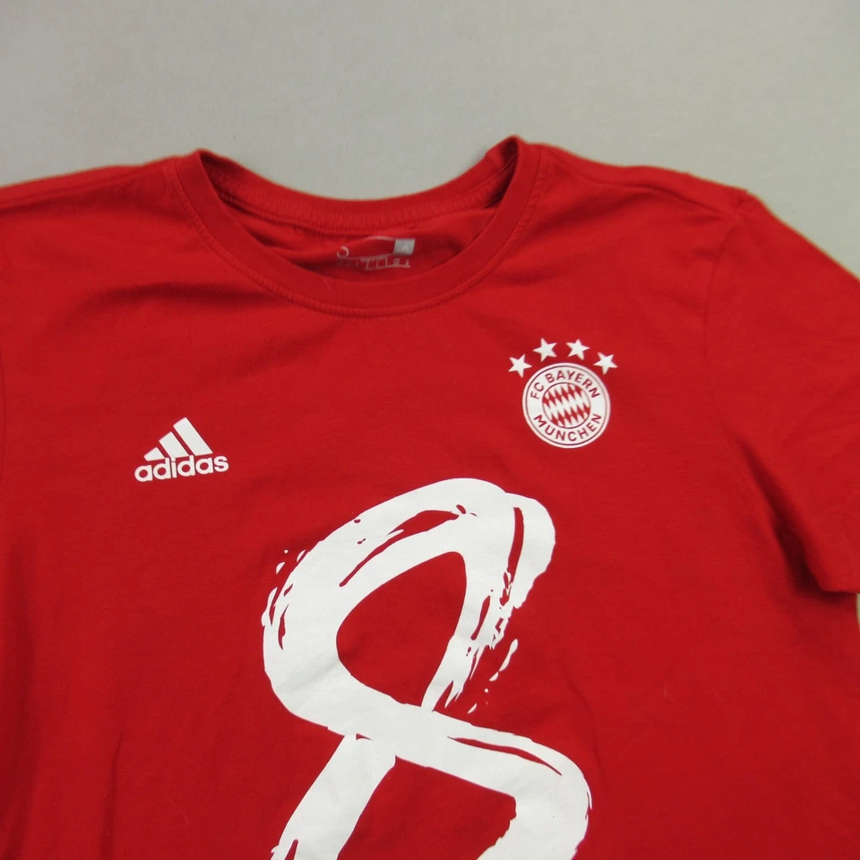 Adidas Shirt Boys Small Short Sleeve Casual Crew Neck Lightweight Red - Image 2 of 4