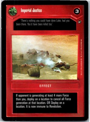 Star Wars Imperial Justice DS A New Hope CCG TCG Decipher Free Shipping!