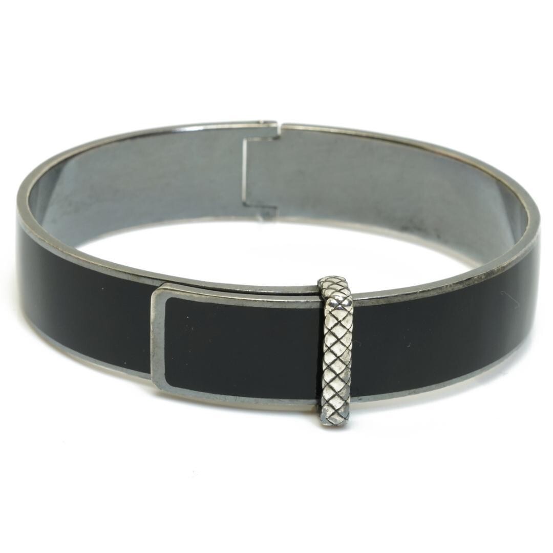 Authentic Bottega Veneta Intrecciato Bracelet Bangle Black