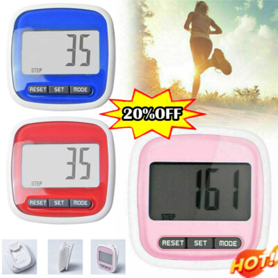 LCD Pedometer Step Walking Jogging Calorie Counter Distance Fitness+ Belt