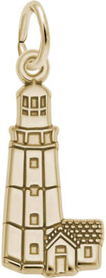 10K oder 14K Gold Montauk Point, NY Leuchtturm Charm von Rembrandt