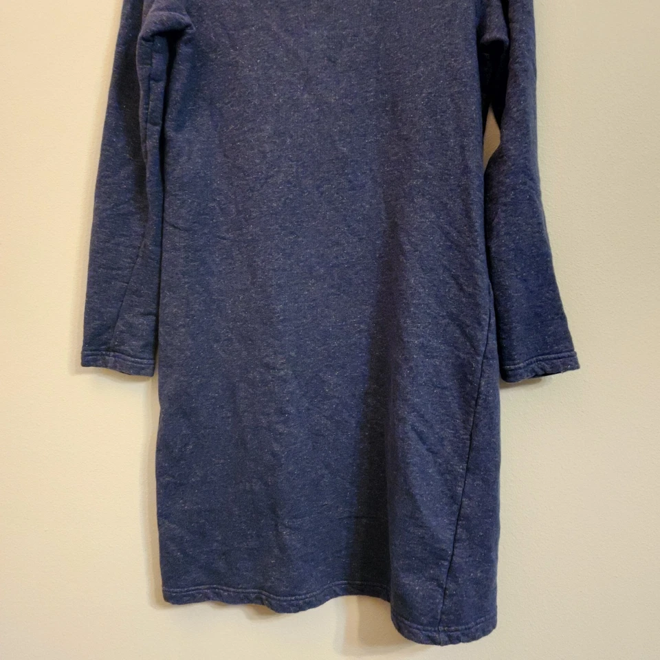 PATAGONIA Montaje Esterlina Orgánico Azul Midi Sudadera Vestido Pullover Talla Pequeña Foto 4 de 4