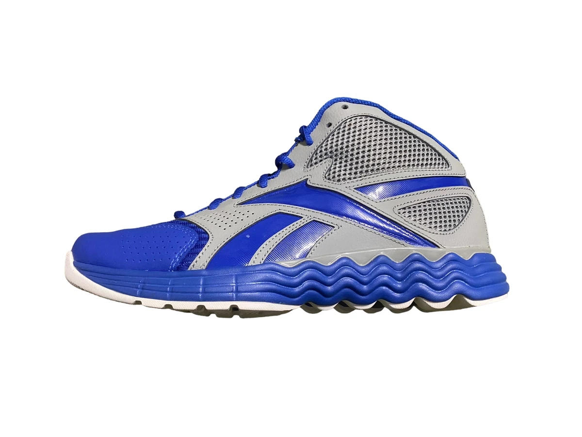 Reebok Vibetech Elite Energy Blue Gray Basketball Shoes Men s Size 9.5 J93405