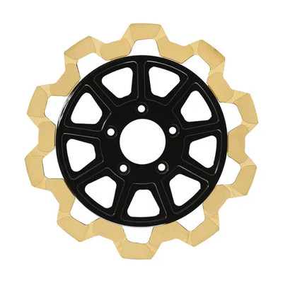Bow Tie Full Floating Front Brake Rotor 11.5in Gold Blackline 11-13