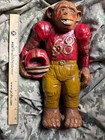 Vintage 1970 Progressive Art Products Football Monkey Statue Collectible 14" USA — photo 1