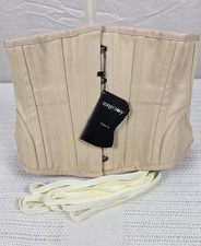Corset Story Beige Underbust Corset Boned Lace Up Solid Size 30