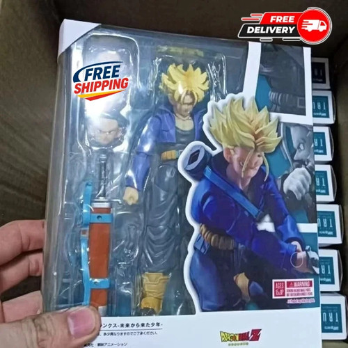 SHF Dragon Ball Z Trunks Figure Super Saiyan Action Figure PVC Model ...